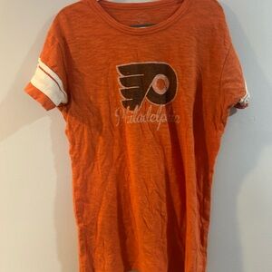 47 Brand Philadelphia Flyers Orange Tee faded look size small